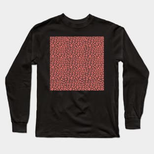 Living Coral Leopard Animal Print Long Sleeve T-Shirt